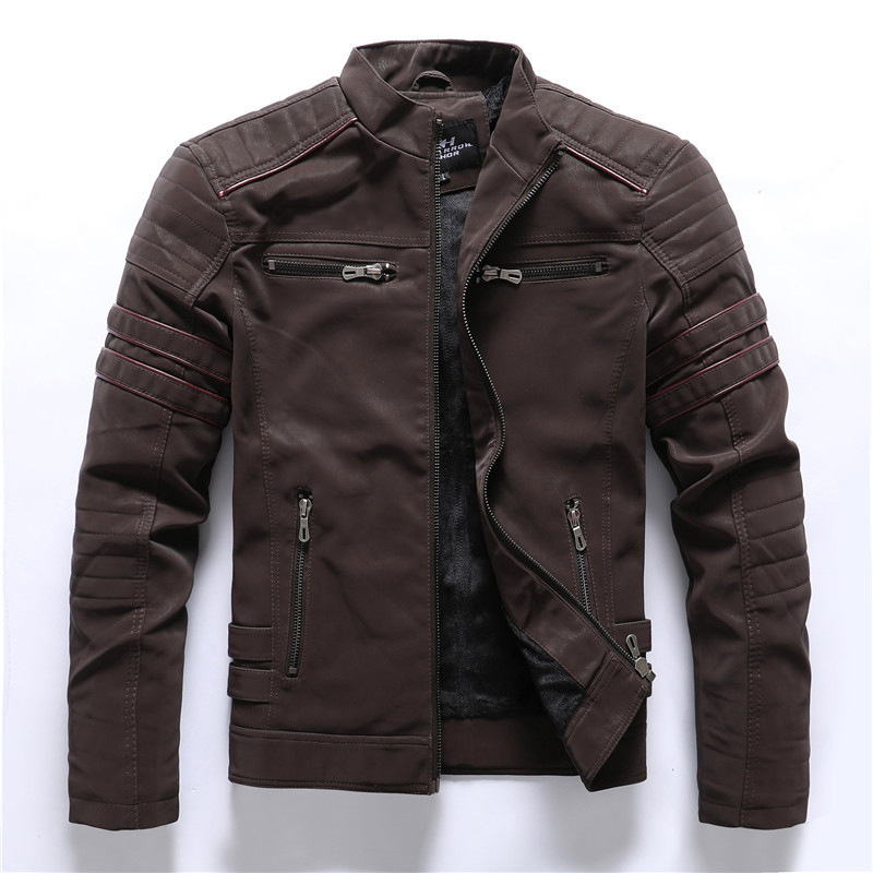 Men's leather washed leather jacket - Image 6