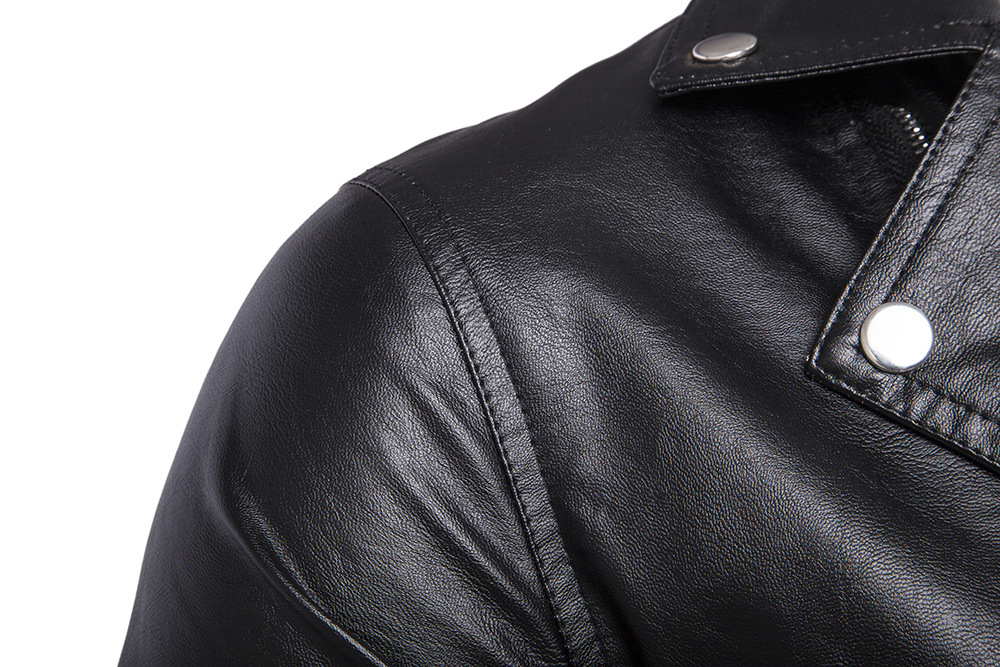 Men's Motorcycle Leather Jacket - Image 2
