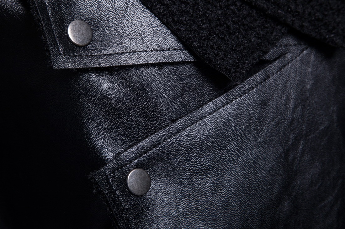 Men's Motorcycle Leather Jacket Personality Washed Leather Jacket Coat - Image 2