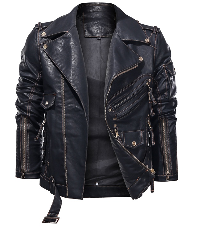 Vintage Leather Men's Coat Jacket Jacket - Image 2