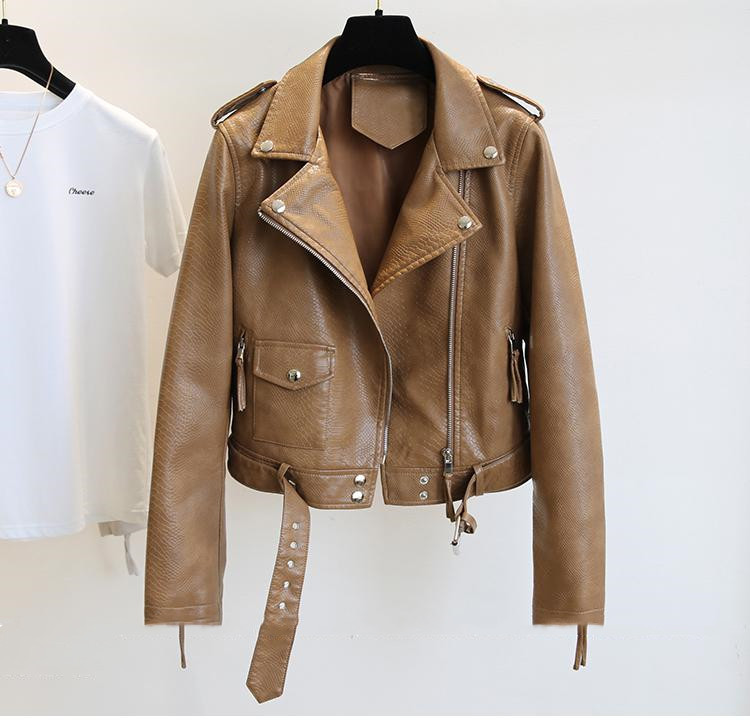 Women's Short Leather Jacket Spring And Autumn - Image 3