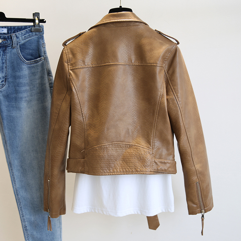 Women's Short Leather Jacket Spring And Autumn - Image 5