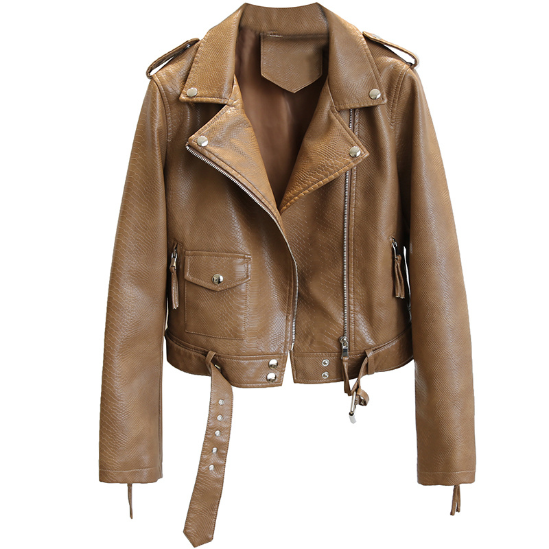 Women's Short Leather Jacket Spring And Autumn - Image 4